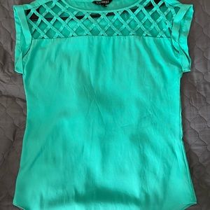 Teal dress blouse